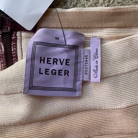 Herve Leger Bridget Ombré red dress size medium Authentic - Picture 8 of 13